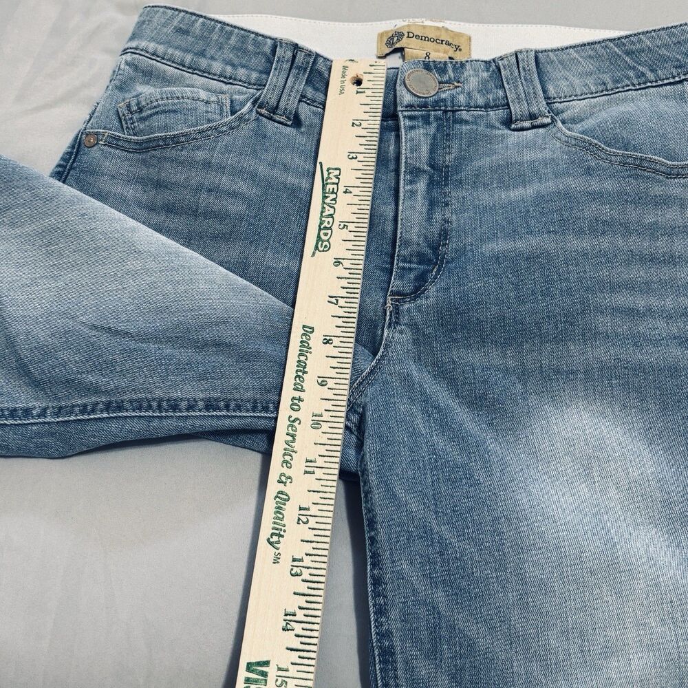 Democracy Ab Technology Bootcut Jeans Sz 8 Blue Light Wash Y2K Stretch - Picture 5 of 8